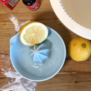 Ceramic citrus juicer, Eggshell Blue