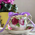 Royal Albert Old English Rose teacup & saucer set