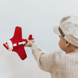 
                
                    Load image into Gallery viewer, Toy Airplane, NZ wool felt &amp;amp; NZ pine
                
            